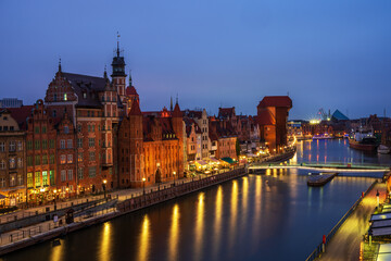 Panoramic view from Granary Island of the Old Town of Gdańsk, Poland. © Bernhard