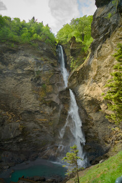 Reichenbach Falls above Meiringen in the Haslital, Bernese Oberland, Switzerland 