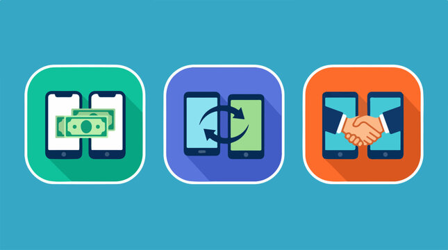 Mobile cash app icons