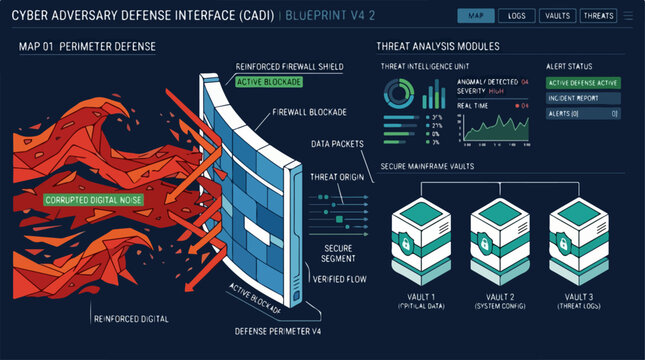 Cyber adversary defense interface vector