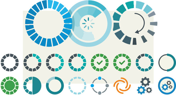 Loading animation wheels and progress bars
