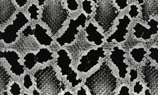 Vector snake skin seamless texture with realistic reptile scales pattern.