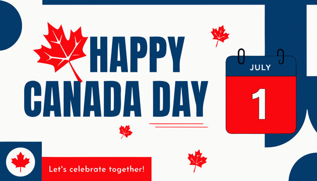 Canada Day, Happy Canada Day, July 1st celebration, Canadian holiday vector