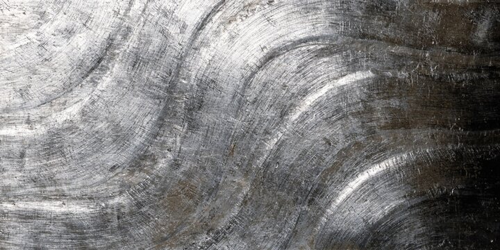Swirling metallic texture with circular patterns showcases a brushed metal surface and gray tones abrasion abstract aluminum arc