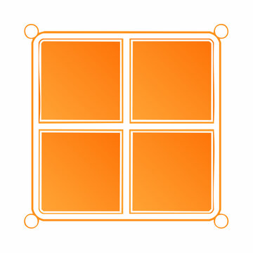 Abstract Orange Grid with Four Squares
