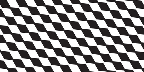 Obraz premium Black and white geometric diamond seamless pattern vector background.