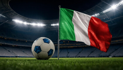 Naklejka premium Italy football night stadium