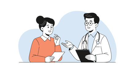 Fototapeta premium Doctor Consultation: Patient Meeting with General Practitioner for Medical Advice
