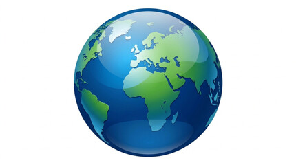 Fototapeta premium Realistic Earth Globe Showing Continents and Oceans.