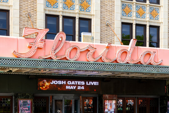 Jacksonville, FL, USA - May 15, 2026: The Florida Theatre is a historic movie theater and performing arts venue that was built in 1927 and registered as a National Register of Historic Places.