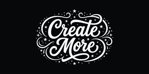 Create more hand lettered typography with stars inspiring design element © Halima