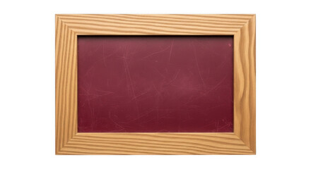Fototapeta premium A wooden framed red chalkboard isolated on transparent background