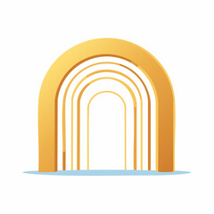 Fototapeta premium Golden Archway with Multiple Arches