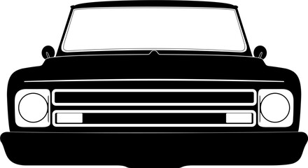 67-68 Truck grill front silhouette © Scott