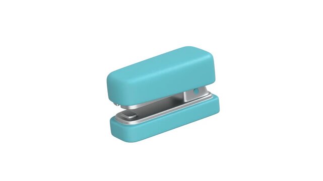 Stapler icon 3d rendering animation on 4k	