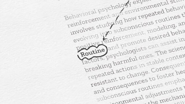 Habit Building Process with Routine Reward and Self Improvement Concept