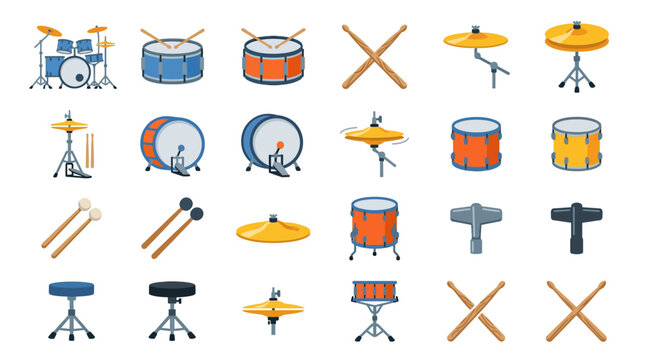 Drum Kit Musical Instruments.