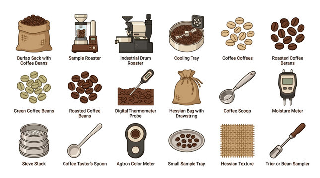 Coffee Beans and Accessories.