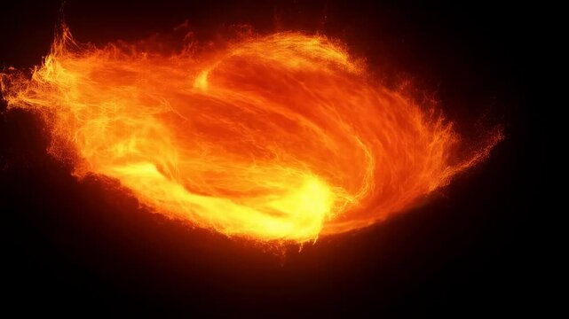 Dynamic fiery swirl transformation: threeframe sequence of vibrant flame movement