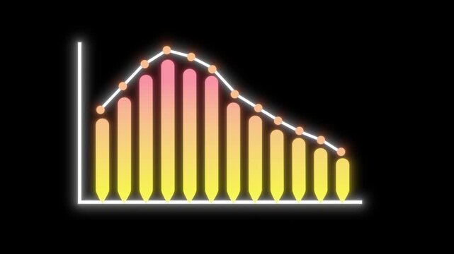 Digital financial business chart bars, Financial investment trends around the world, Big data and stock market, Business and finance background concept.