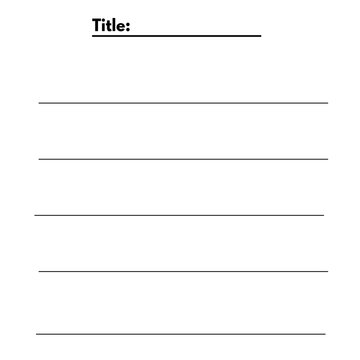 Minimalist blank lined paper template with title section for notes