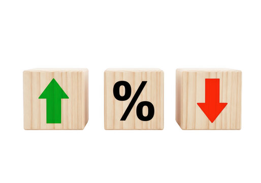 Up and down percentage arrow icons