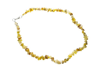 Naklejka premium amber necklace isolated on white background