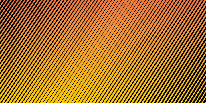 Abstract diagonal line halftone pattern background. Simple orange and yellow vector illustration of geometric parallel stripes gradient texture, modern optical transition graphic layout, and creative 
