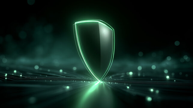 Futuristic Green Shield Protection