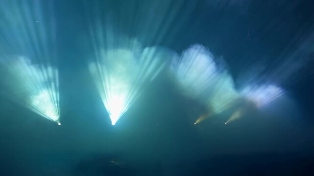 Captivating laser light show with vibrant colors and dynamic movement