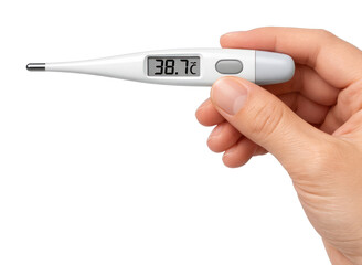 Obraz premium PNG Digital thermometer displaying high temperature.