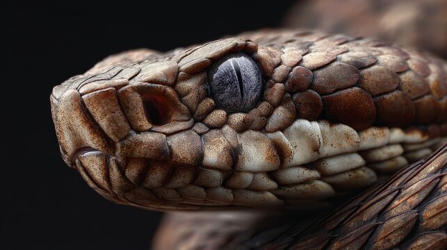 Portrait of Redi&rsquo;s viper Vipera aspis francisciredi, also known as the Italian asp, captured in a detailed close-up wildlife shot highlighting its scales, head structure, and natural coloration.