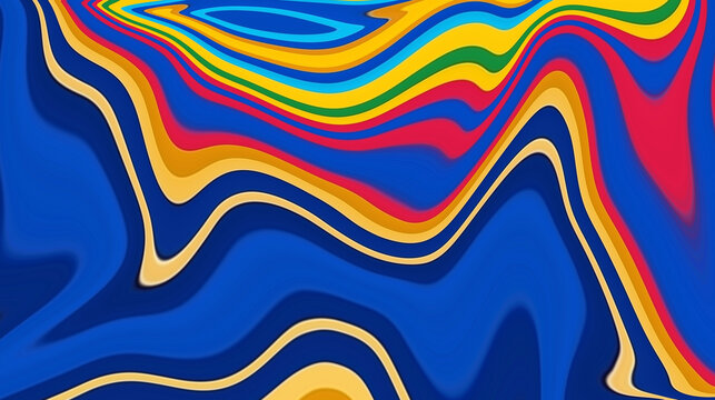 Psychedelic abstract background with colorful liquid marble swirls