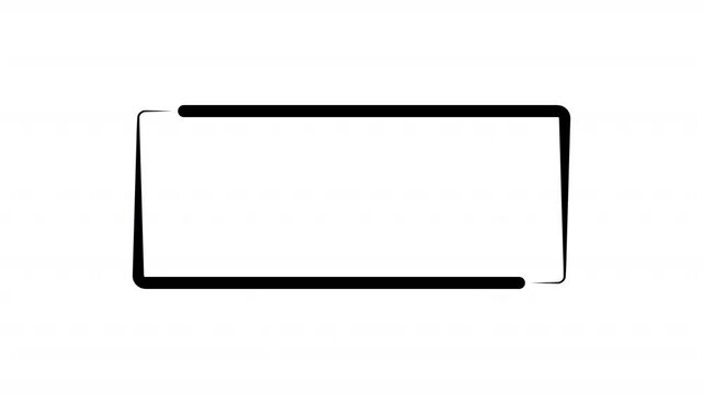 Animated parallel horizontal lines with smooth sliding movement isolated on white background for modern interface design