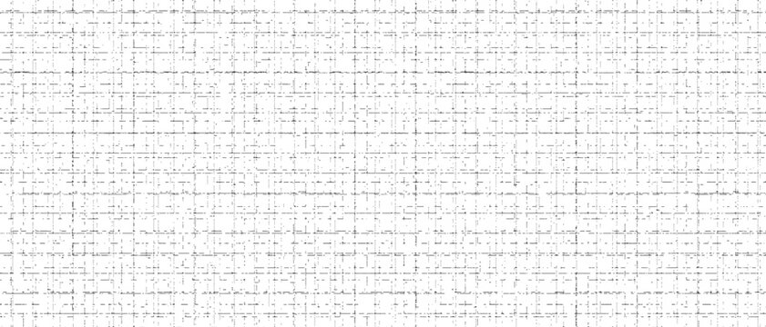 Abstract grid of dashed lines on white background. Geometric pattern with black and white lines