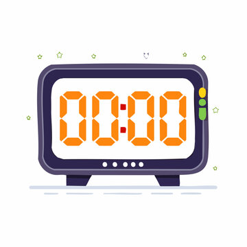 Digital Clock Displaying Zero Time
