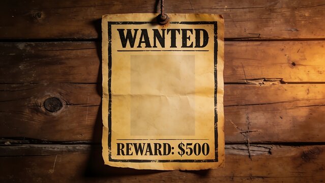 Blank wanted poster.