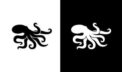 octopus silhouette vector illustration, black silhouette of octopus vector illustration, fish silhouette vector illustration, set, art, design, fish, silhouette, silhouettes, octopus sea, water,  © SUMAIRA