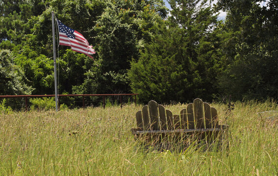 Overgrown Grass at Historic Foster Cemetery in Fosterville TX