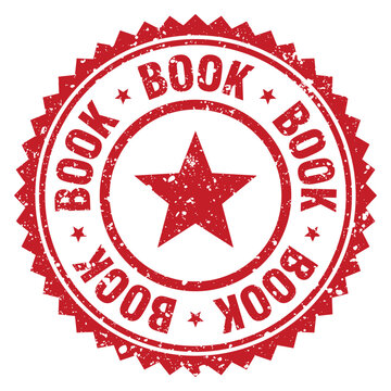 book red grunge round stamp. book stamp