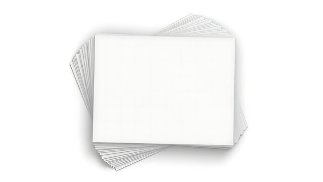 Stack of blank paper sheets ready for writing