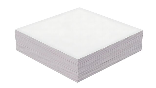 Stack of white printer paper ready for use