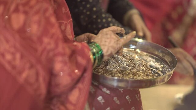 Hindu Wedding Ritual Ceremony with Bride and Groom Performing Sacred Traditions, Pheras, Mandap Puja, and Indian Marriage Customs