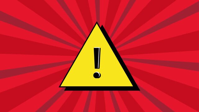 Yellow Warning Alert Sign with Exclamation Mark