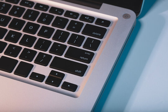 Modern Laptop Keyboard Closeup Detail