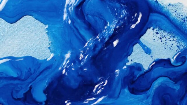 Discover blue twisted cascading watercolor art with dynamic movement and unique patterns across the canvas for a creative experience