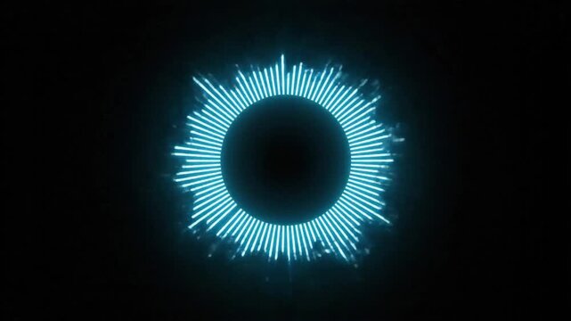 Isolated sound wave display on black background showcasing line digit b VSRExport in simple visual format