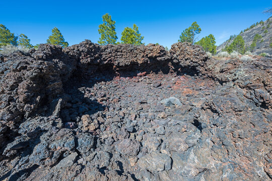 Eroded Spatter Cone ina Volcanic Landscape
