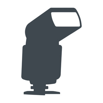 External camera flash speedlight icon with speedlight photography equipment professional accessory lighting portrait illuminator graphical