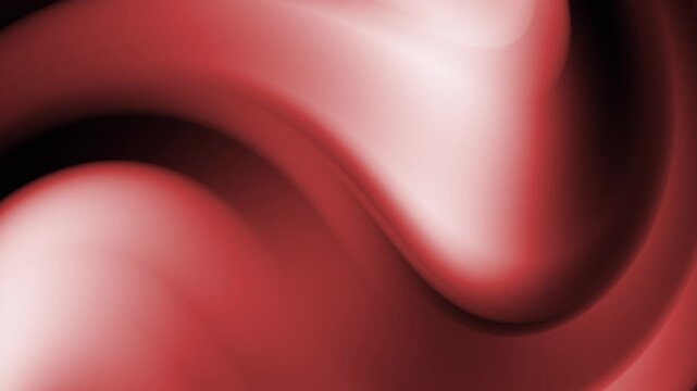 Abstract red waves flowing in smooth liquid motion. Dynamic animated gradient background for wallpaper or presentation